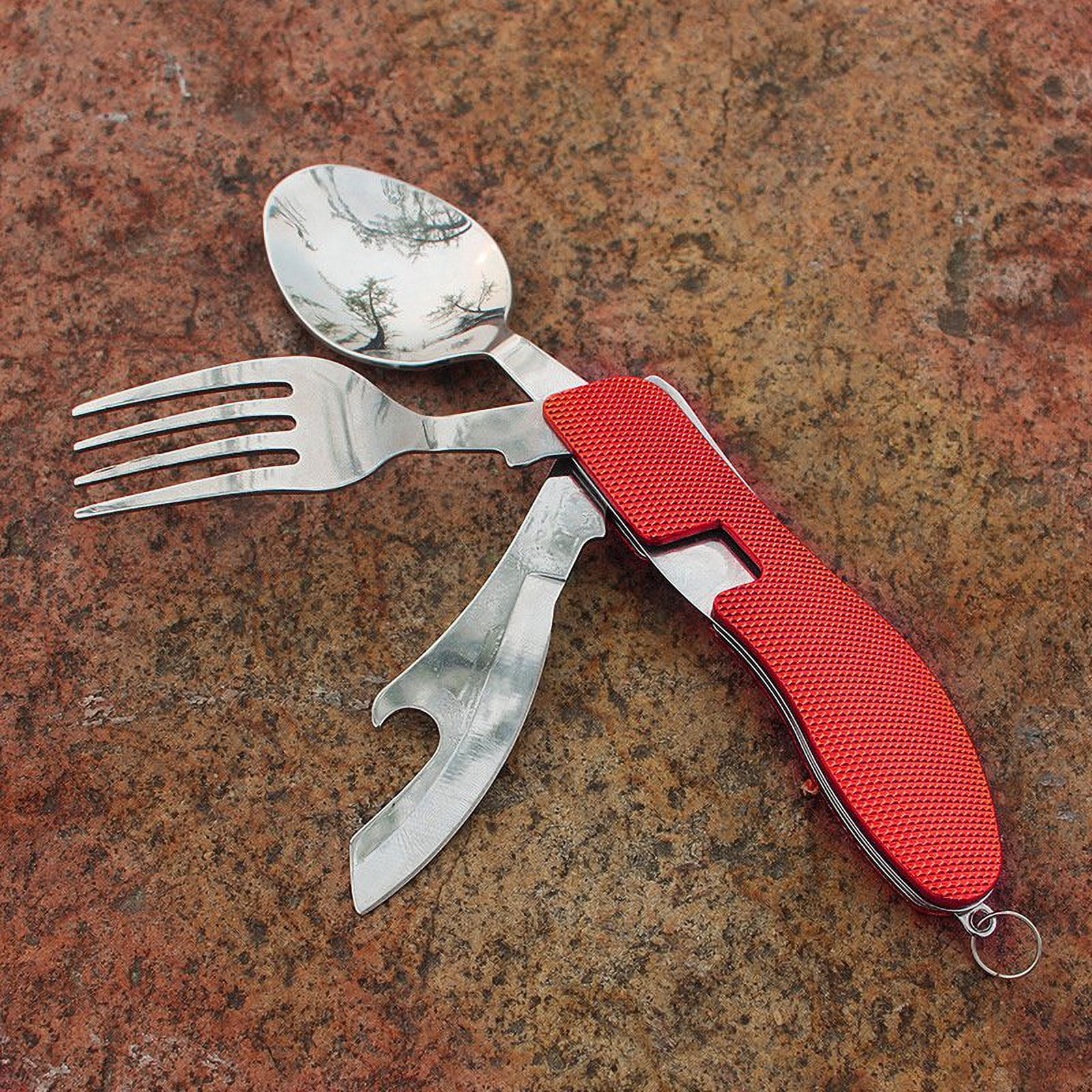 Ensemble De Couverts De Camping, Couteau, Cuillère, Fourchette, Ustensiles Pour