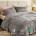 thumbnail image 6 of Home Essence Apartment Leena Shaggy Faux Fur Comforter Set, King/Cal King, Grey, 6 of 13