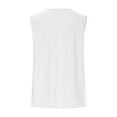 thumbnail image 4 of QATAINLAV Tank Tops for Women 2025 Summer Casual Sleeveless T Shirts Loose Ring Straps V Neck Blouses Eyelet Embroidery Beach Outfits White XXL, 4 of 7
