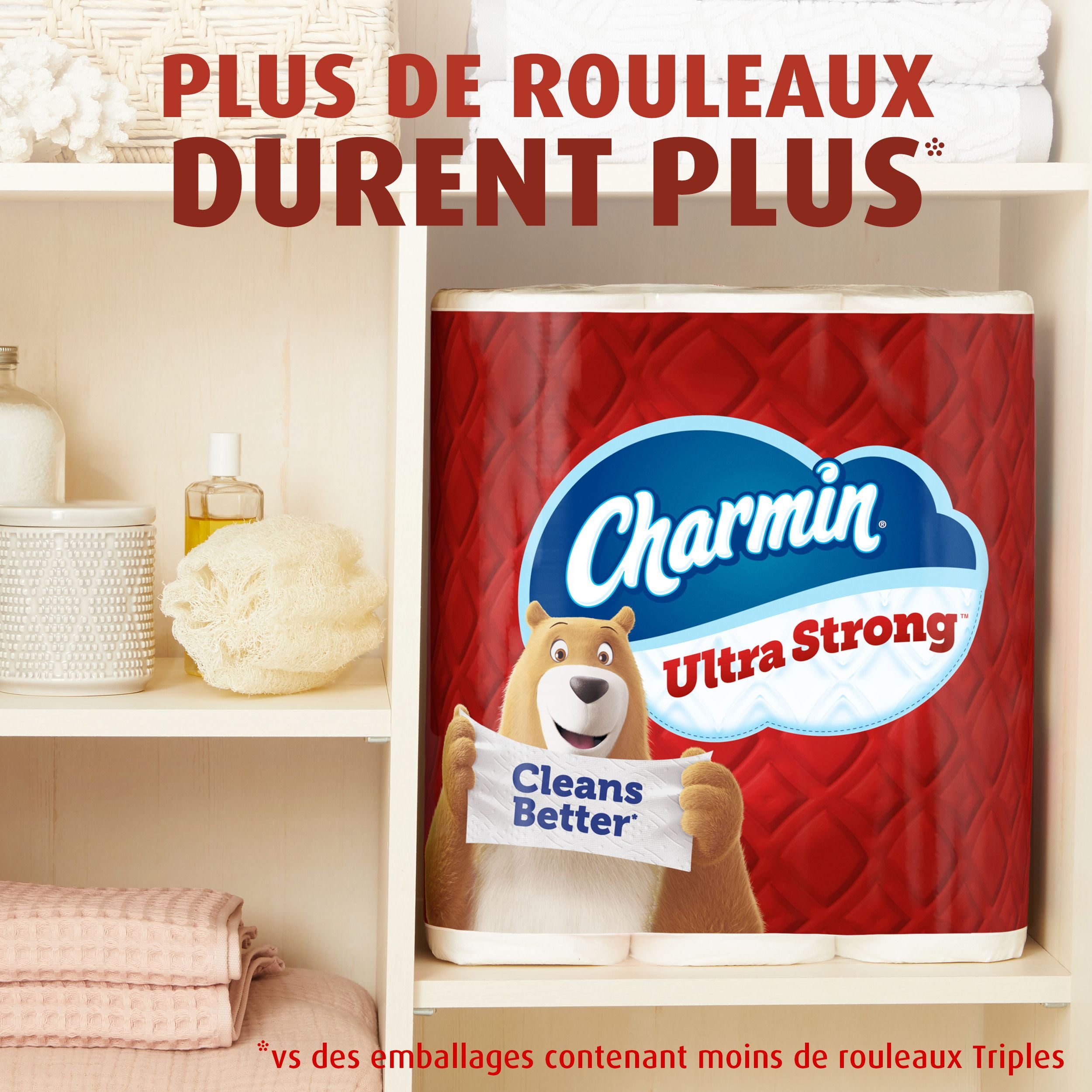 Charmin Toilet Paper Ultra Strong, 30 Triple Rolls = 90 Regular Rolls, 2-ply Bath Tissue, 30CT
