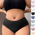 thumbnail image 2 of Bosfbaoi Underwear For Women Plus Size Seamless Underwear Mid-Rise Cotton Lined Panties, 2 of 7