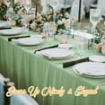 thumbnail image 5 of 6 Pack Sage Green Tablecloths for 6 Foot Rectangle Tables 60 x 102 Inch - 6ft Rectangular Bulk Linen Polyester Fabric Washable Long for Wedding Reception Banquet Party Buffet Birthday, 5 of 6