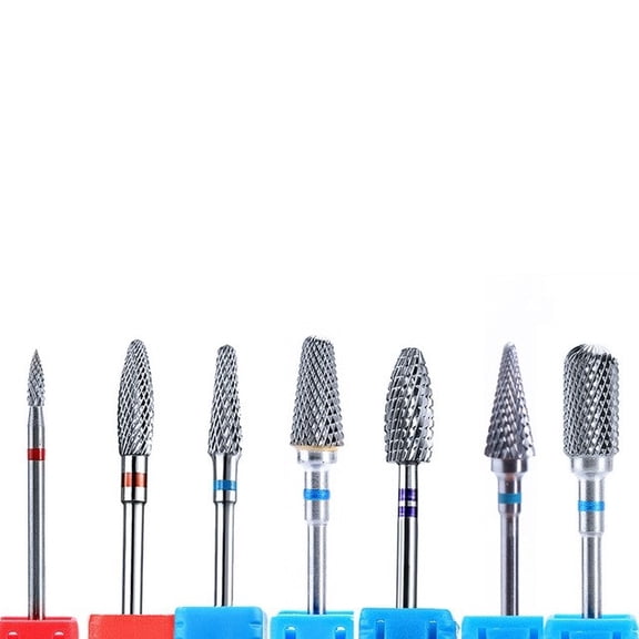 5/6/7pcs Ceramic Carbide Nail Drill Bit Set Milling Cutter for Manicure Nail Files Tools