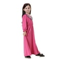 thumbnail image 5 of Huowey Girls Elegant Dresses Long Sleeve V-Neck Maxi Dress For Teen Girls High Waist Casual Party Wear Comfortable Dailywear,Pink,12-13 Years, 5 of 7
