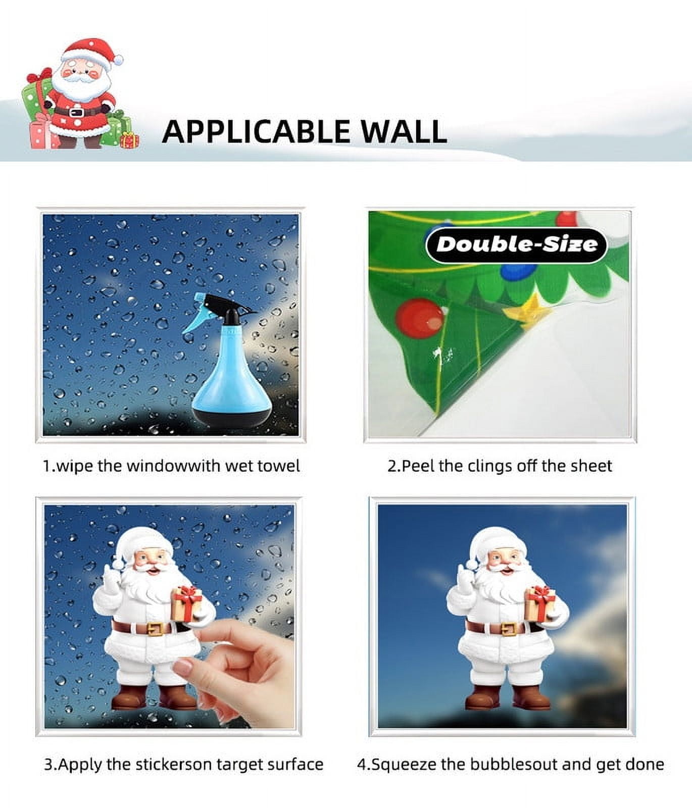 570 Pieces Snowflake Window Clings Winter Window Clings Christmas Snowflake Decal Stickers Window Clings Decorations for Christmas Frozen Theme Party New Year Supplies, 9 Sheets (White)