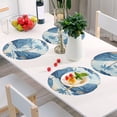 thumbnail image 5 of Trees Mountain Ocean Sea Black Round Placemats Plate Mats 15 Inch Non-Slip Heat Resistant Washable PVC Set Indoor for Kitchen Dining Table 4PCs, 5 of 6