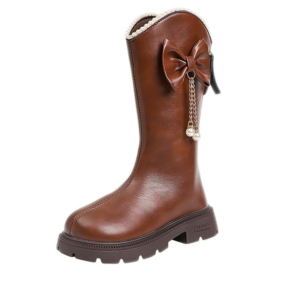 Gubotare Kids White Boots Kids Western Boots for Boys Girls Embroidered Cowgirl Cowboy Boots Square Toe Mid Calf Riding Shoes Little Kid/Big Kid Size 3 (Brown,Big Kids 3)