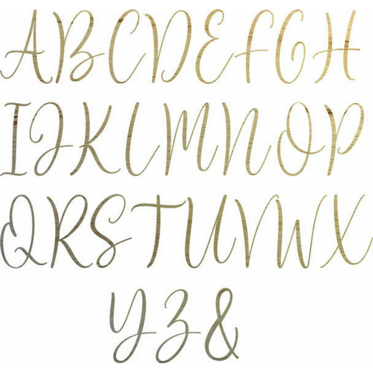 Blank Wood Cursive Letter, Unpainted 8'' Craft Letter S, Paintable Rebeca  Font 
