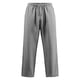 thumbnail image 4 of Ceisia Men's Cotton-Linen Blend Striped Loose Straight Leg Casual Pants with Elastic Drawstring Waist & Pockets Black XL Gifts, 4 of 8