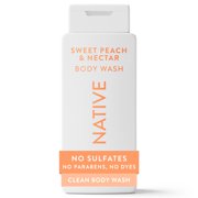 Native Body Wash for Women & Men, Sulfate Free, Sweet Peach & Nectar, 18 fl oz