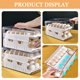 thumbnail image 3 of SHOWERORO Caja Transparente Apilable Para Almacenamiento En Refrigerador Con Doble Capa Y Deslizante, 3 of 8