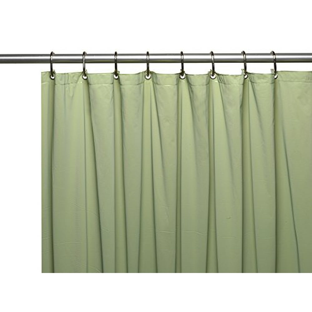 Royal Bath Extra Long 5 Gauge Vinyl Shower Curtain Liner with Metal Grommets In Sage, Size 72