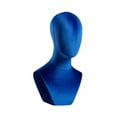 thumbnail image 4 of Bothyi Bust Mannequin Head Stable Velvet Block Head for Necklaces Shopping Mall Cap Blue, 4 of 8