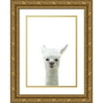 thumbnail image 1 of Artographie Studio 11x14 Gold Ornate Wood Framed with Double Matting Museum Art Print Titled - Llama, 1 of 4