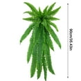 thumbnail image 3 of 1 Bunches 35.43" Ferns Artificial Boston Fern Bush Plant,Faux Plant Shrubs Greenery Bushes Indoor Outside,Hanging Basket Planter Decor for Home Garden Office Verandah Wedding Decor, 3 of 5