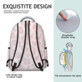 thumbnail image 5 of Pink and White Leopard Print Backpack for School, Cute School Bag with Adjustable Shoulder Straps and Padded Back, 15.3"x11"x7.1", 5 of 5