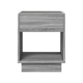thumbnail image 3 of Mesa auxiliar cuadrada gris Haifa con luz LED decorativa efecto infinito para sala o recamara, 3 of 7