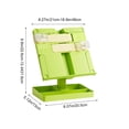 thumbnail image 3 of Adjustable Height Book Stand Reading Stand Multi Angle Desktop Book Holder Portable Reading Shelf with Expandable Panel Storage Base Clear Page Clips for Books and Tablets, 3 of 6