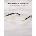 thumbnail image 3 of Gafas de sol Pro Acme sin montura rectangulares para hombre y mujer, 3 of 5