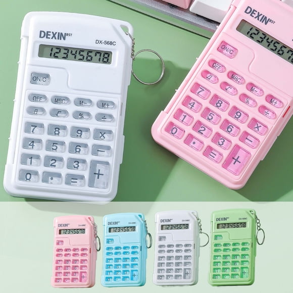 Xihbxyly Calculadora Portátil, Elegante Diseño Degradado, Teclado Redondo para Un Uso Cómodo, Pantalla Nítida de 10 Dígitos, Alimentación Fiable con Batería Aaa, Ideal para Estudiantes y Oficina, Tam