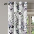 thumbnail image 3 of Ambesonne Flower Grommet Curtain, Pastel Tones Blooming Petals, 50"x84", Mauve and Laurel Green, 3 of 5