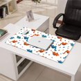 thumbnail image 3 of Long Mouse Pads for Desk,White Dinosaurs Flowers Leaves Pattern Desk Mats on Top Of Desks, Desk Mouse Pad Extra Large with 3mm Non-Slip Base and Stitched Edge for Gaming,Office,Work,Home 31.5"x15.7", 3 of 6