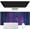 Futuristic Neon Swirl Lines, variant on Japanese Ocean Waves Large Gaming Mouse Pad,Waterproof Desk Mat for Desktop,Non-Slip Rubber Base Mousepad with Stitched Edges for Laptop Office and Home 35.4X15.7 Inch