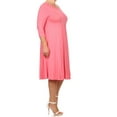 thumbnail image 4 of MOA COLLECTION Women's Plus Size Women's Jersey Knit A-Line Dress, 4 of 6