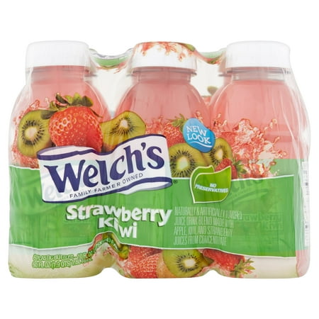 (4 Pack) Welch's Juice, Strawberry Kiwi, 10 Fl Oz, 6