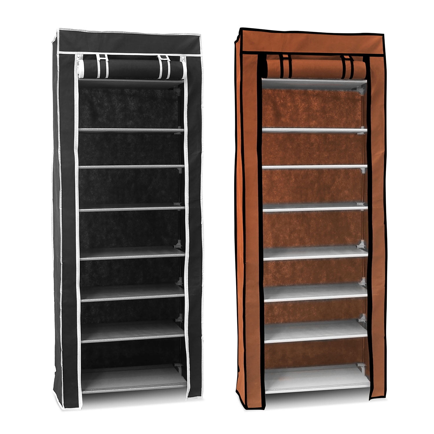 6-tier 2 doors Shoe Cabinet Rack with Cover Shoes Organiser Brand