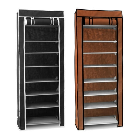 10 Tiers Diy Shoe Cabinet Dustproof Easy Assemble Tidy Shoe Rack