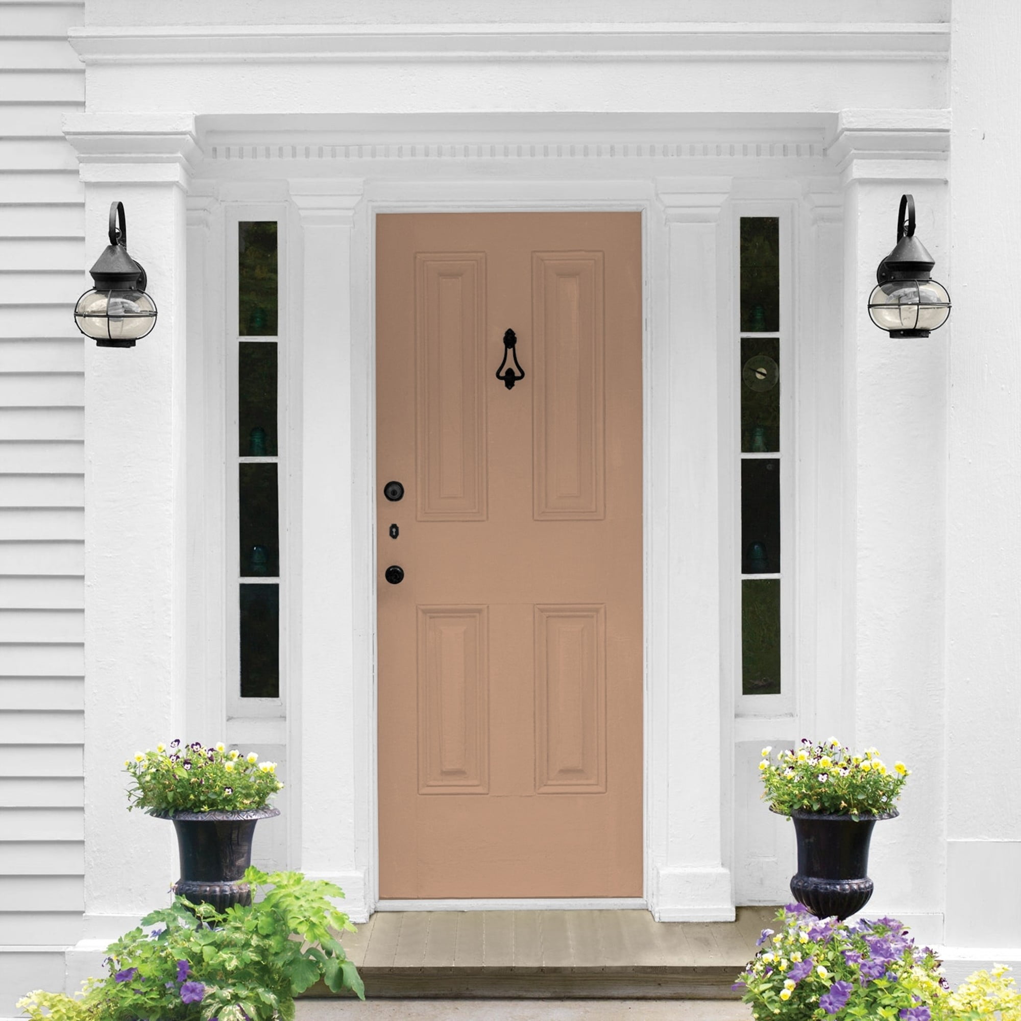 Glidden One Coat Cool Clay / Beige Semi-Gloss Exterior Paint with Primer, 1 Gallon