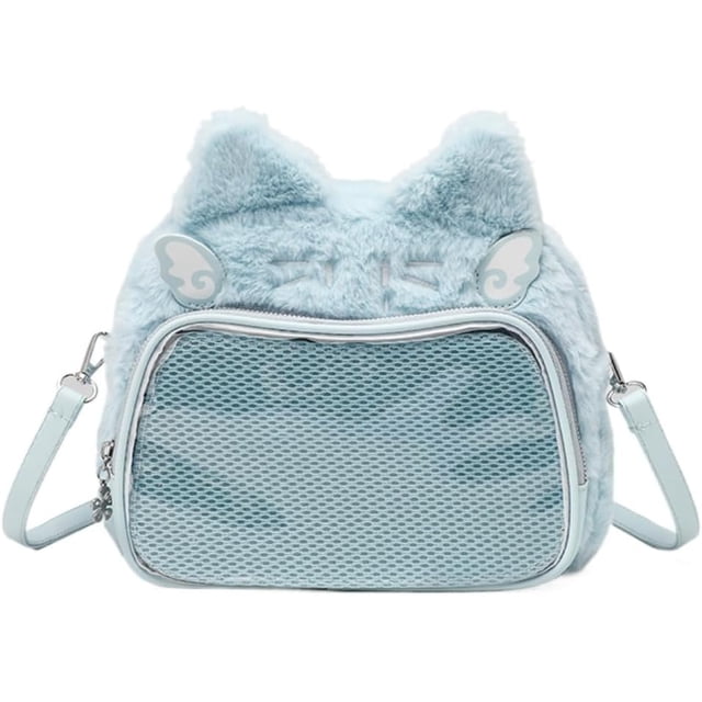 LHSHID Cat Ear Ita Backpack Cute Bags Kawaii Y2K Bags 3 Ways Crossbody Purse Messenger Bags for Women Shoulder Bag Tote (Pink)