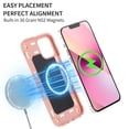 thumbnail image 3 of SaniMore for iPhone 13 6.1" Magnetic Case Support Wireless Charging, Soft Silicone & Hard Plastic Frame Built-in 36 Grain N52 Magnets Heavy Duty Full Body Protective Shell, Rosegold, 3 of 7