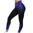 thumbnail image 4 of DDAPJ pyju Womens High Waisted Leggings 2025 Fashion 3D Flame Print Casual Tights 4-Way-Stretch Yoga Running Skinny Pants Holiday Bottoms Birthday Gifts Dark Blue XXL, 4 of 7
