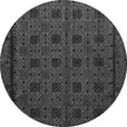 thumbnail image 1 of Ahgly Company Indoor Round Abstract Gray Modern Area Rugs, 3' Round, 1 of 4