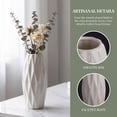 thumbnail image 2 of REGALWOVEN Small Ceramic Modern Vase, Matte Decorative Flower Vase for Desktop, Shelf & Bathroom, Minimalist Boho Home White 2.4"L x 2.4"W x 5.1"H, 2 of 6
