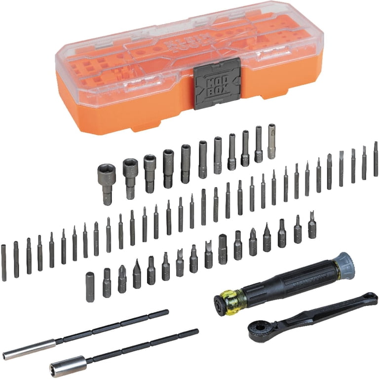 Klein Tools, Precision Ratchet and Driver System Kit, 64 Pc