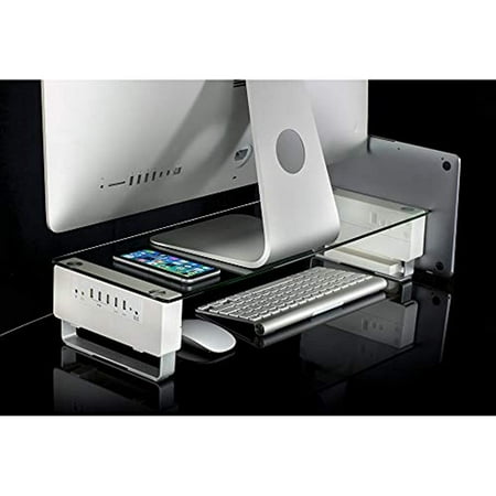 Mount-It! - Monitor Stand with USB - White