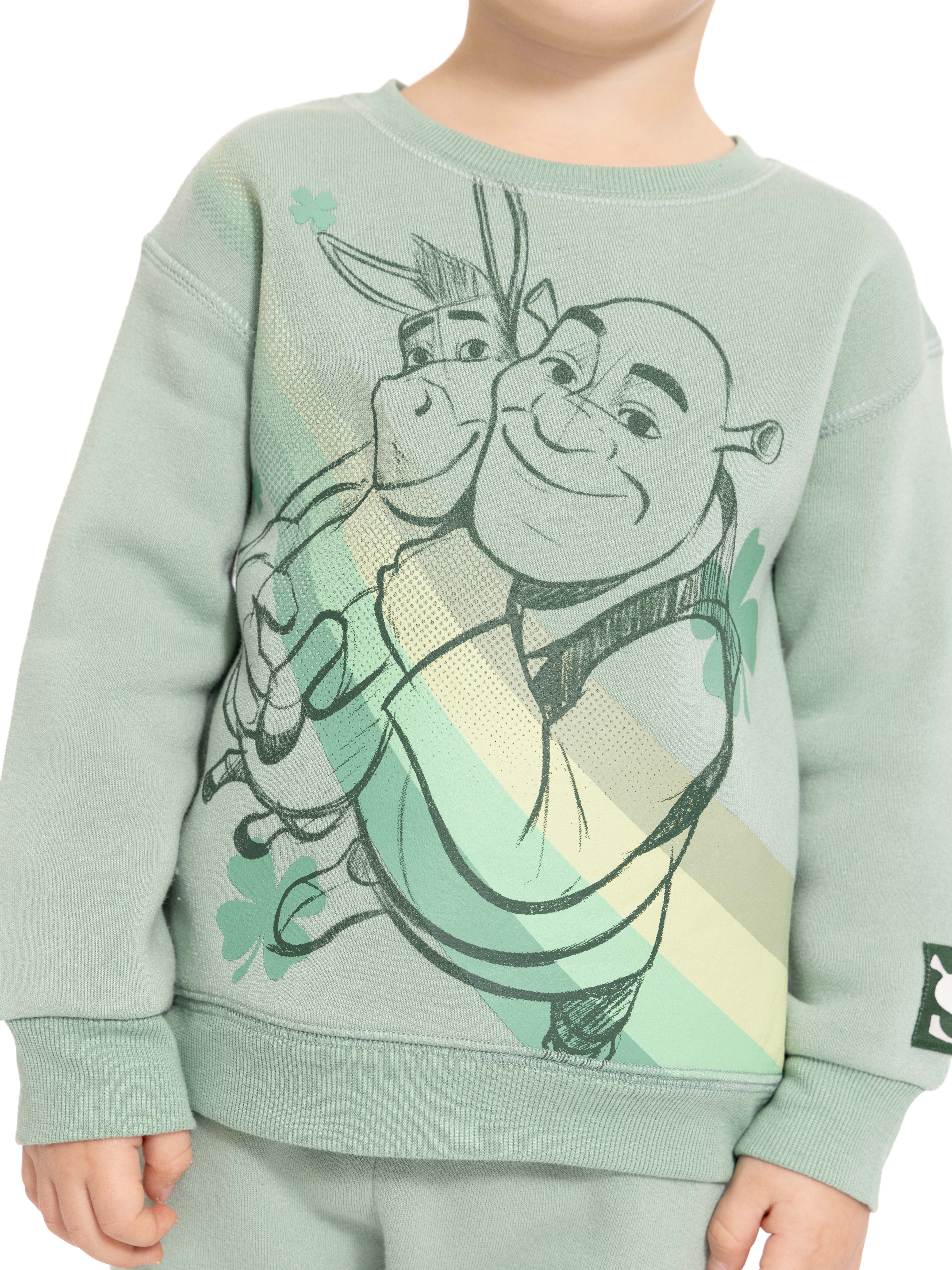St Patrick’s Day Shrek Unisex Toddler Graphic Sweatshirt and Sweatpants Set, 2-Piece, Sizes 12M-5T