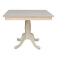 thumbnail image 2 of International Concepts 36" x 36" Square Top Pedestal Table With 4 Chairs (Set of 5) - Unfinished, 2 of 3