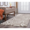 thumbnail image 4 of Contemporary 3x8 Area Rug Shag Thick (2'7'' x 7'3'') Geometric Beige, Cream Indoor Runner Easy to Clean, 4 of 8