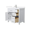 thumbnail image 2 of Beckett 36" White Single Vanity & White Quartz Top (1-Hole) & Nickel Trim, 2 of 5