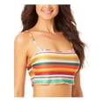 thumbnail image 2 of California Waves Junior's Multi Stripe Bandeau Bikini Swim Top Multicolor Size X-Large, 2 of 2