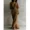 Camel-L, variant on Camel Dress With V-Neck, Bubble Sleeves And Side Slit