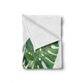 thumbnail image 2 of Plant Soft Flannel Fleece Throw Blanket, Frangipani Blooming on Tropical Fern Exotic Art Watercolor, Cozy Plush for Indoor and Outdoor Use, 50" x 60", Fern Green Marigold, by Ambesonne, 2 of 6