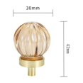 thumbnail image 2 of Crystal Glass Furniture Handle Gold Base Transparent Kitchen Cabinet Knobs Cupboard Wardrobe, 2 of 7