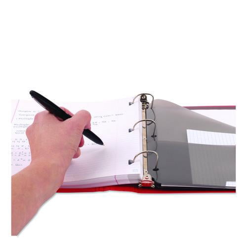 1" Plastic Binder, 3 Rings, 1" Capacity, 11 x 8.5, Randomly Assorted Color | Bundle of 5
