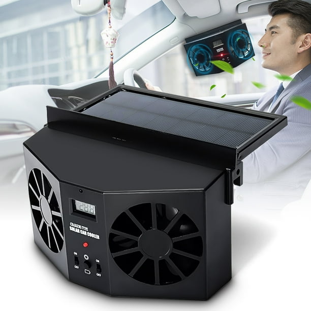 Solar Powered Car Vehicle Air Vent Front Rear Window Air Vent Ventilator Mini Cool Air Conditioner Exhaust Fan Ventilation Walmart Com Walmart Com