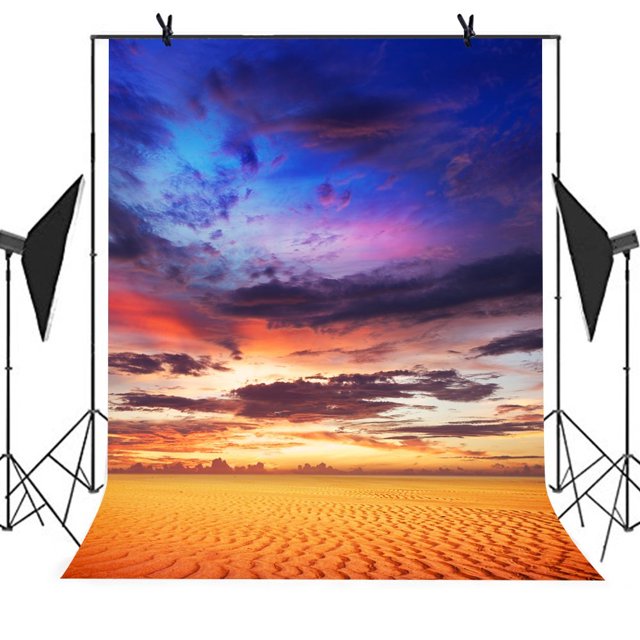YUSDECOR 5x7ft Desert Landscape Backdrop Desert Fantasy Starry Background Photo Booth Studio Props Party Curtain Business Use Background